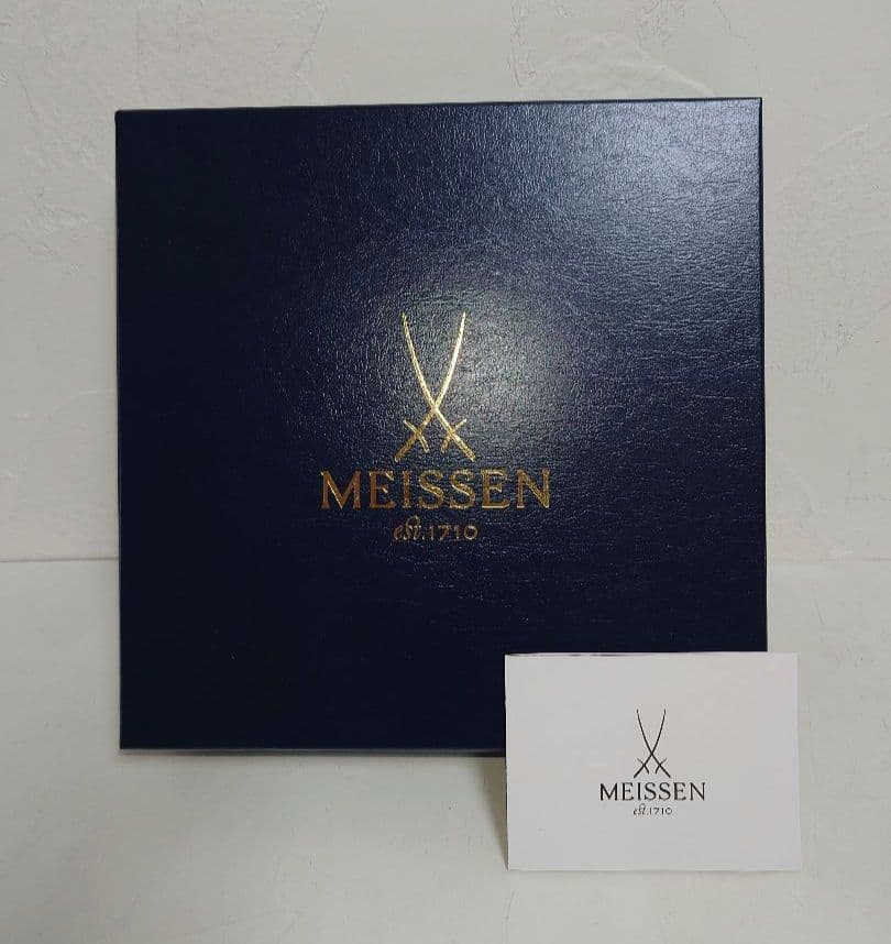 マイセンMEISSENオタフク100周年記念プレートペア お多福 ブルーオニオン