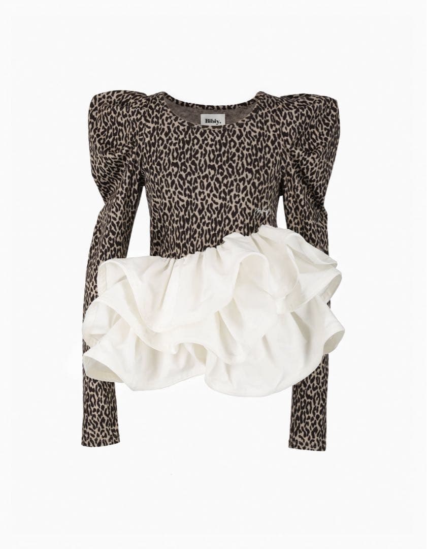 トップス Bibiy. EFFIE PEPURAMU LEOPARD TOP