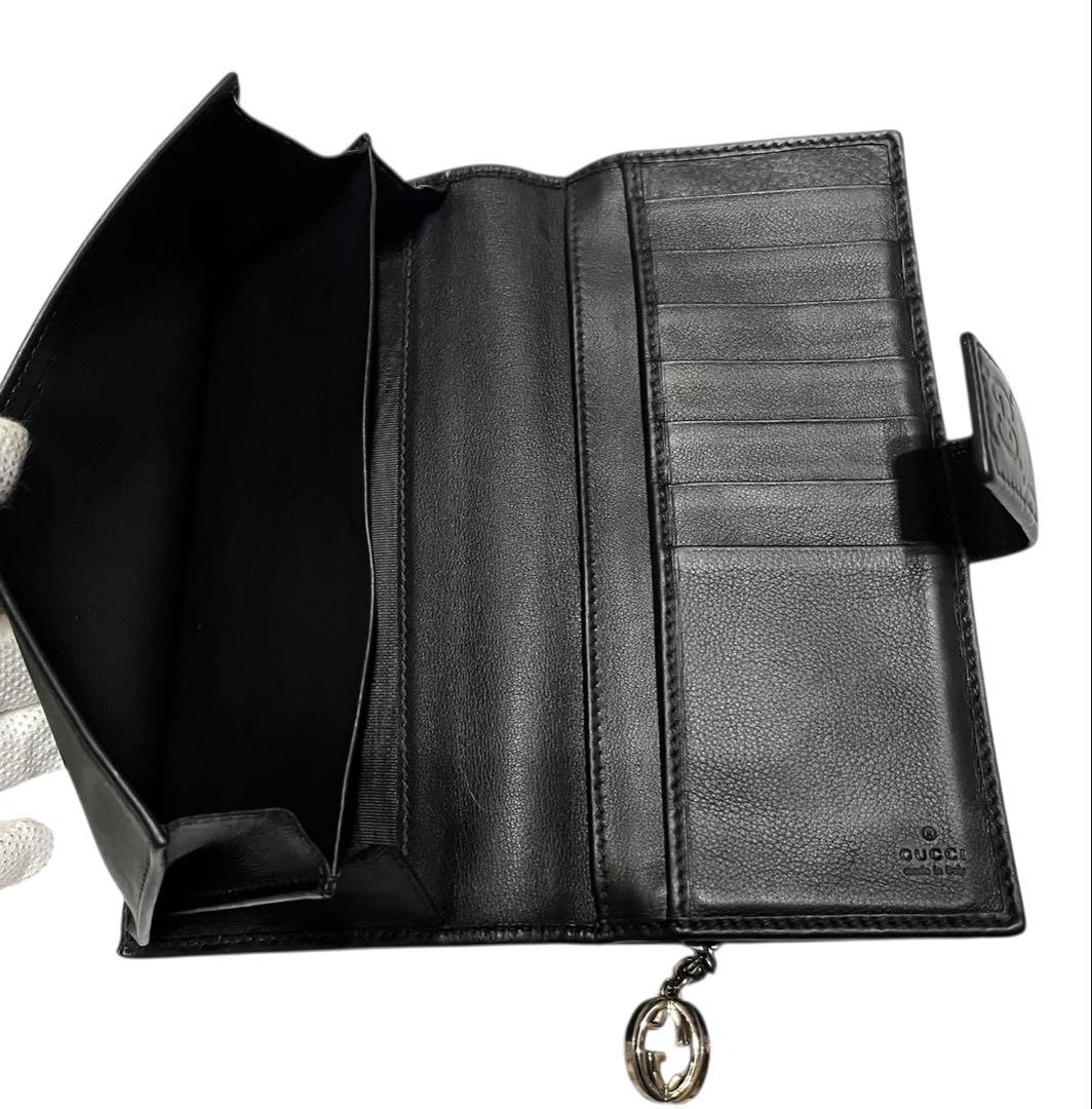 グッチ　長財布　ウォレット　ケース　ブラック