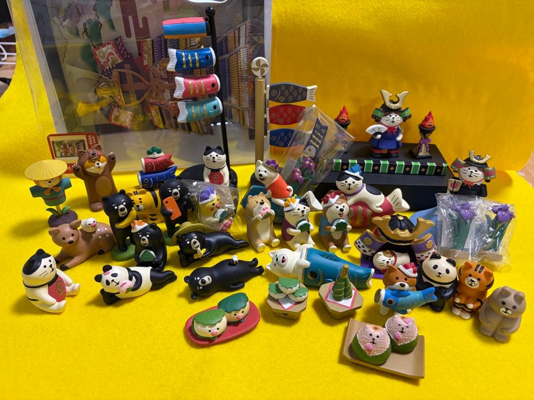 コンコンブル　デコレ　自撮りクマ　五月鯉のぼり33個（セット物あり））