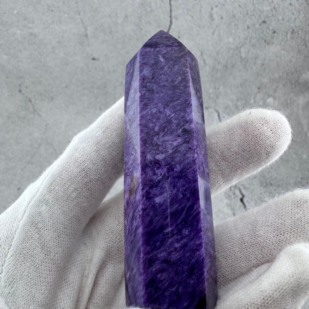 G-140チャロアイト ポイント 希少原石 高品質紫の模様が美しい 天然石