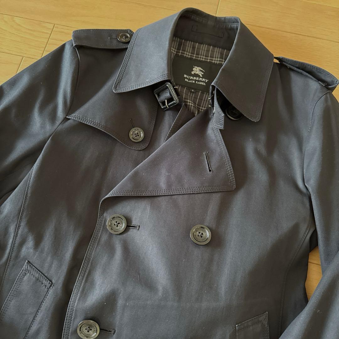 BURBERRY BLACK LABEL 黒色 トレンチコート Sサイズ