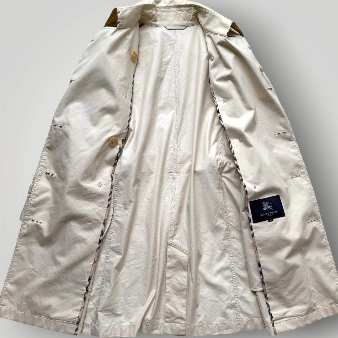 美品 バーバリーロンドン トレンチコート ノバストライプ ベージュ L