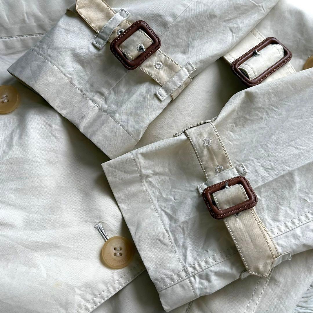 美品 バーバリーロンドン トレンチコート ノバストライプ ベージュ L