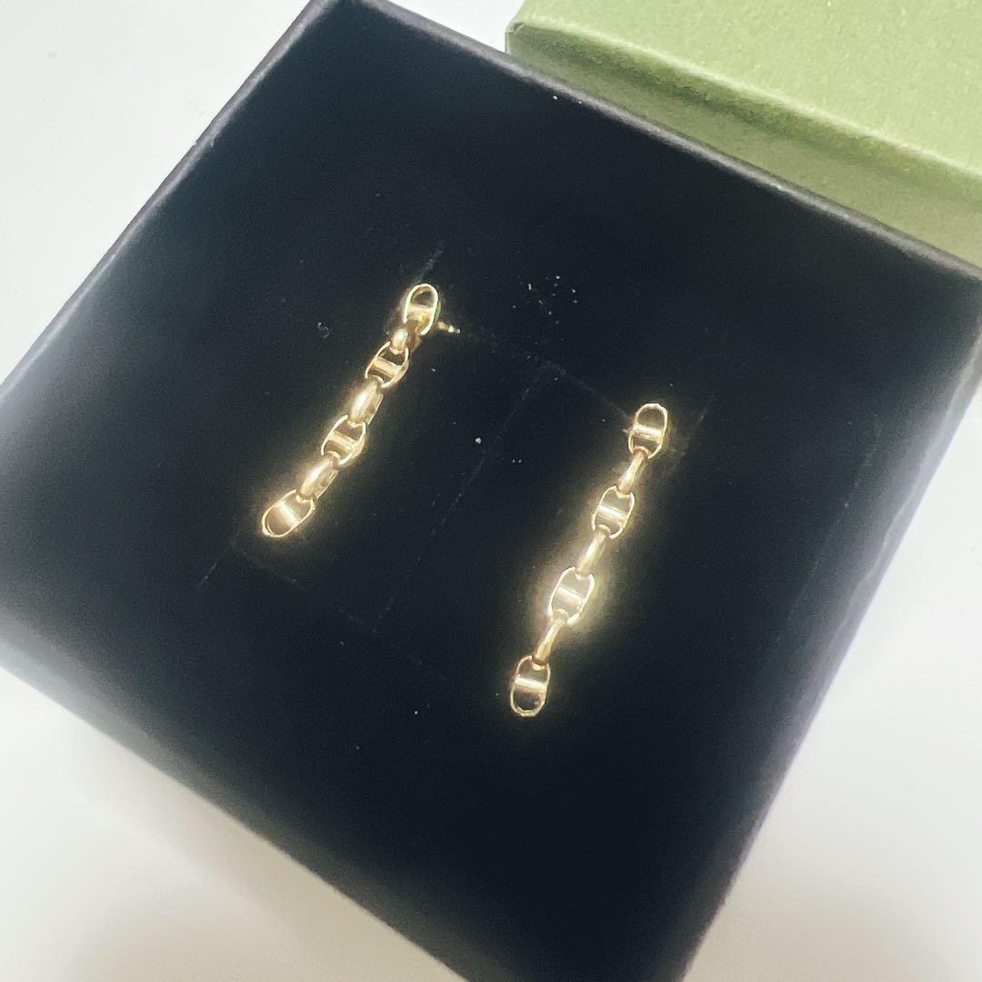 R*中様 価格変更！新品未使用 18金 シェーヌデザインピアス mal. レレレ