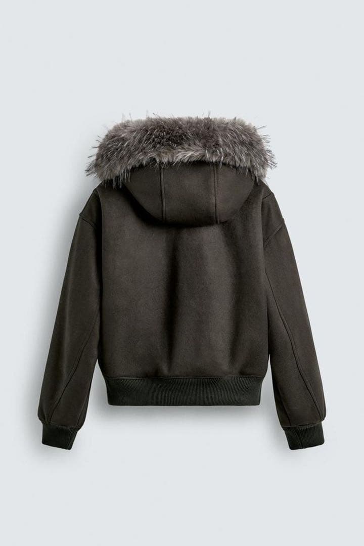 タコもも様ZARA ザラ　フェイクスエード キルティングジャケット　Y2K