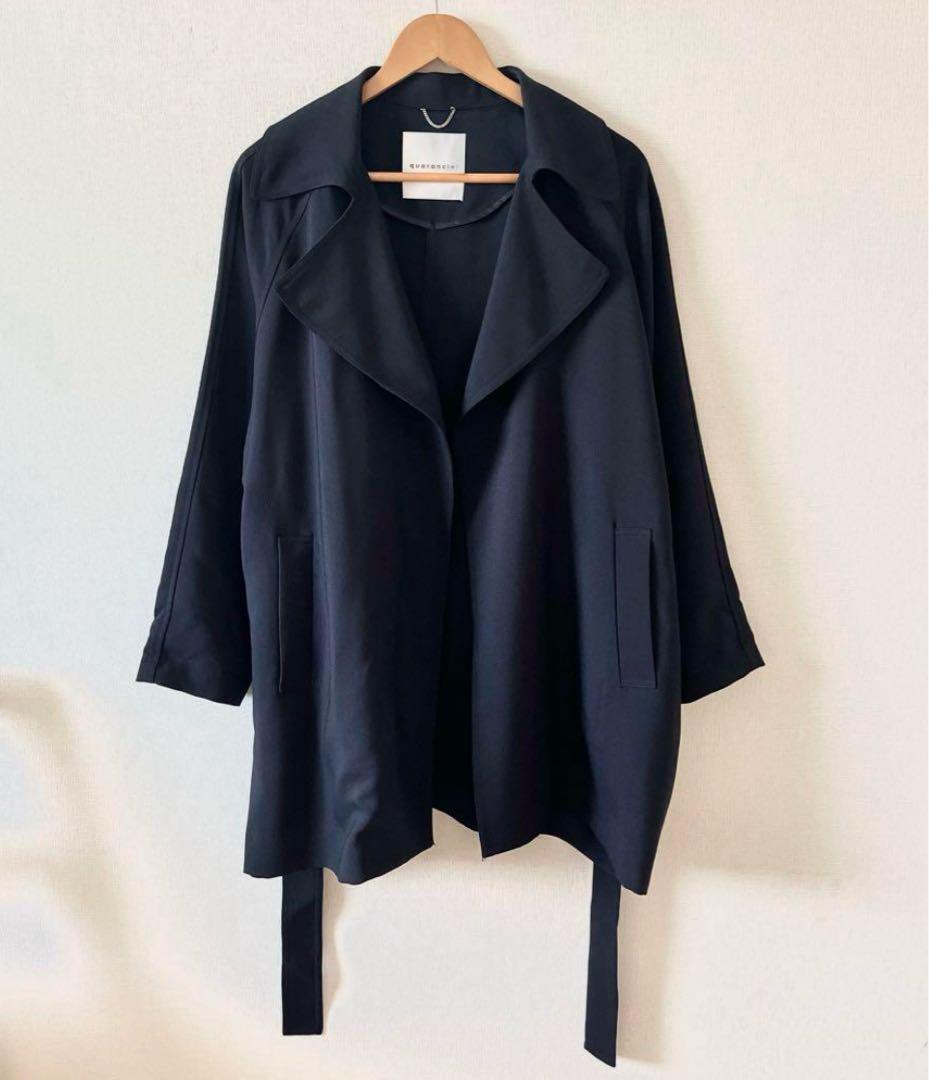 完売　quaranciel ダブルクロス ハーフ トレンチ ジャケット コート