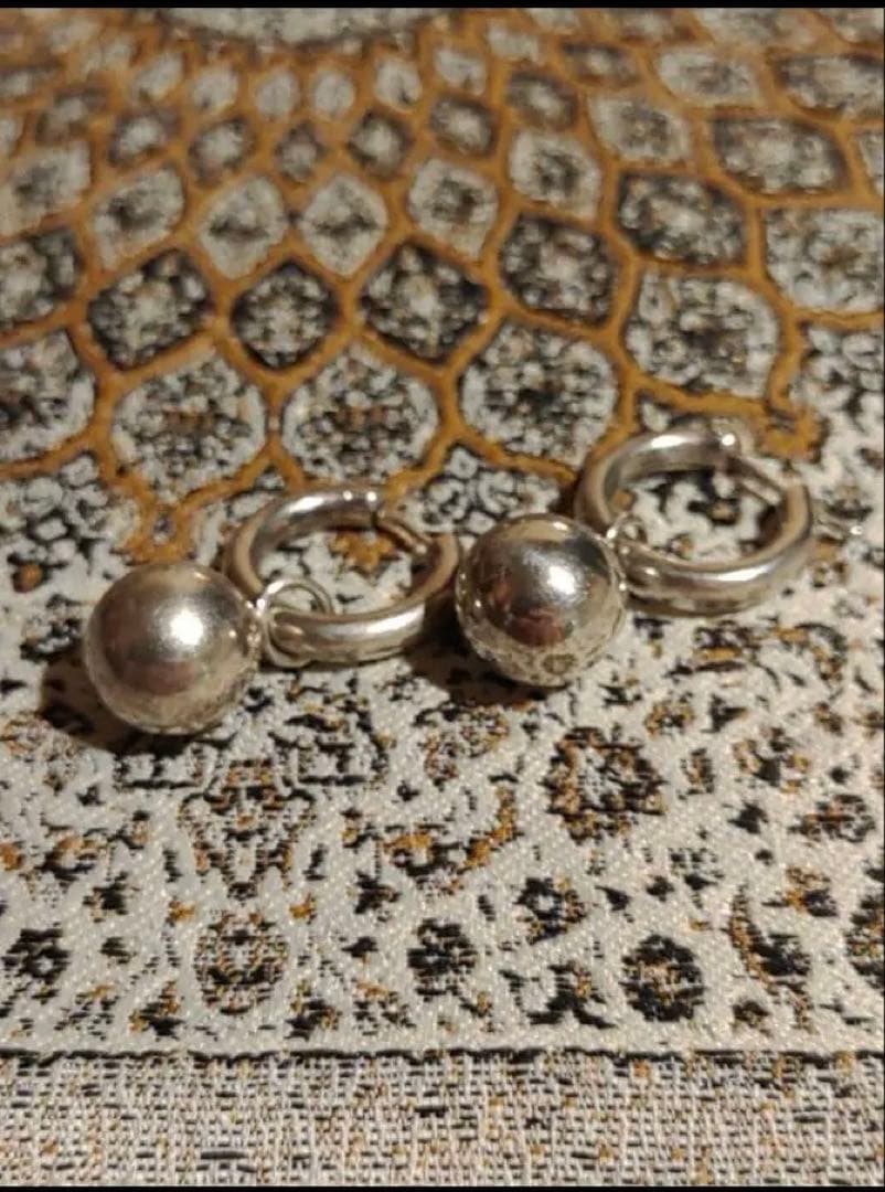 Vintage ヴィンテージ フープピアス ポタラピアス silver 925