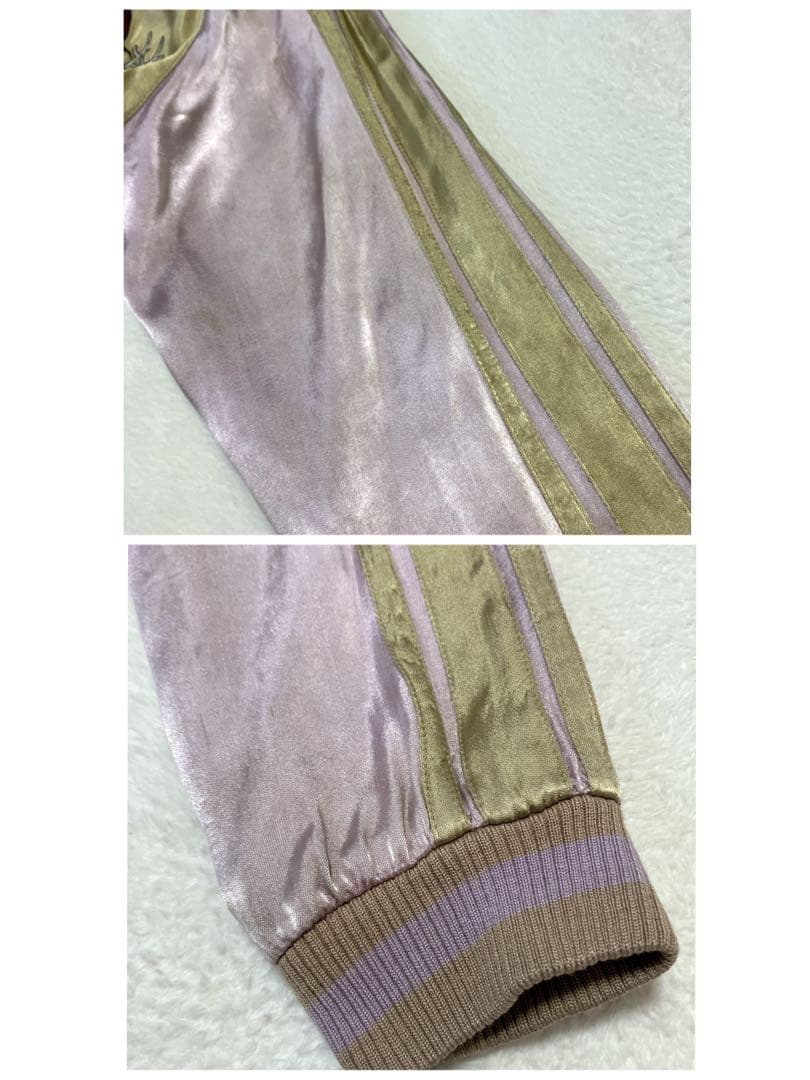 花旅楽団　スクリプト　スカジャン　リバーシブル　七福神　菊　刺繍　スーベニア　M