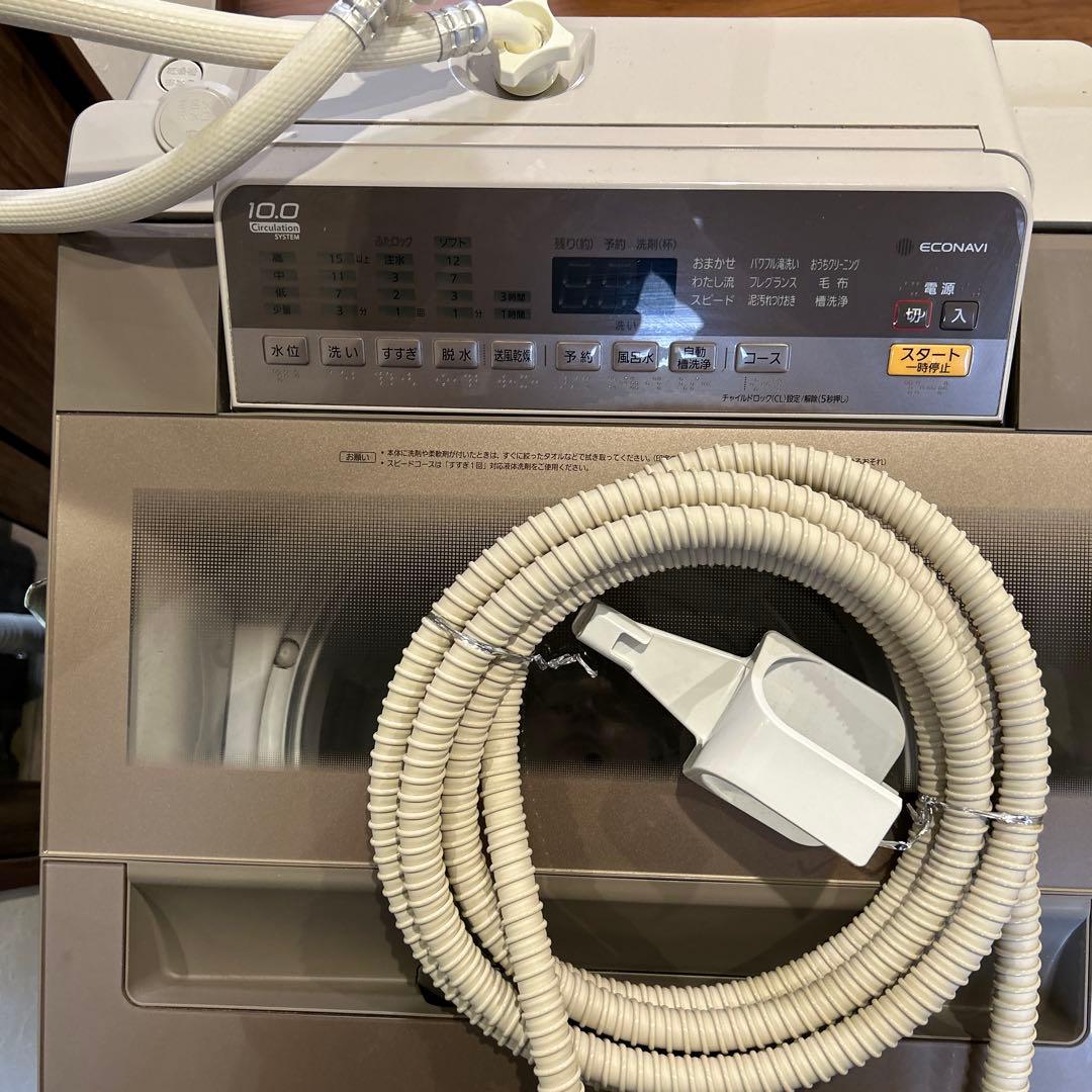 【送料込＆美品】Panasonic 全自動洗濯機 NA-FA100H6 10kg