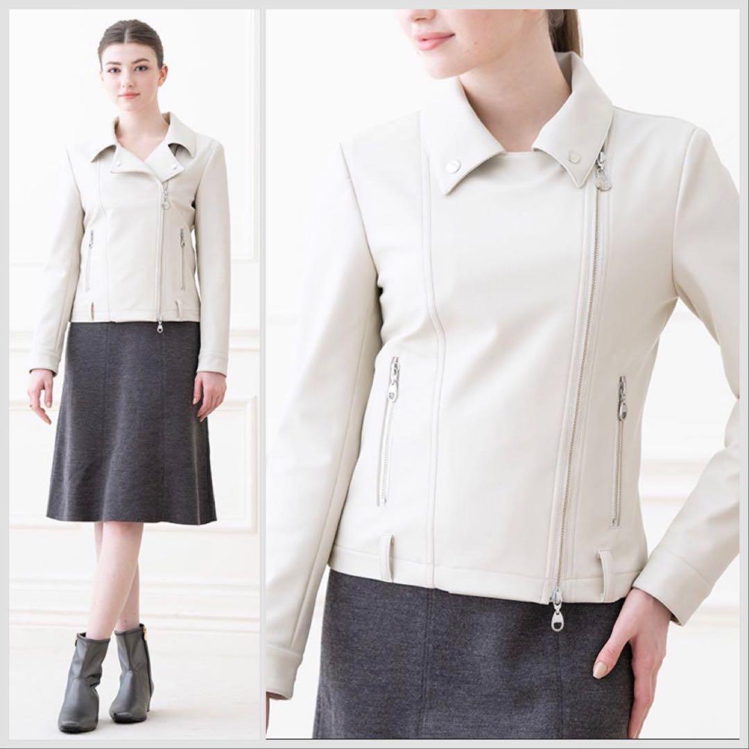 極美品　kay me ケイミー ストレッチライダース ジャケット　洗える　7