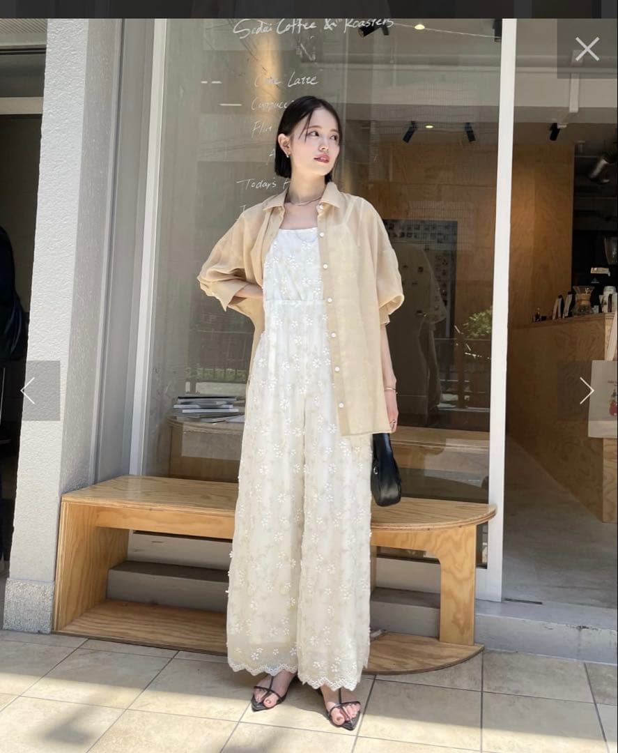 新品　mystic シャイニーフラワーサロペット