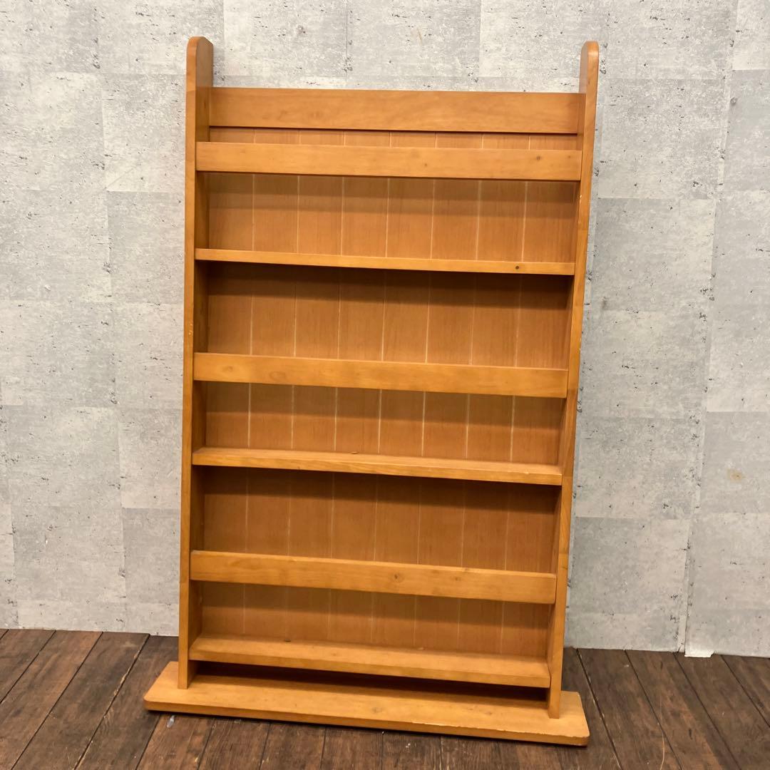 北欧レトロ 木製飾り棚 3段 立て掛け ブックスタンド 本立て 飾り棚 古家具