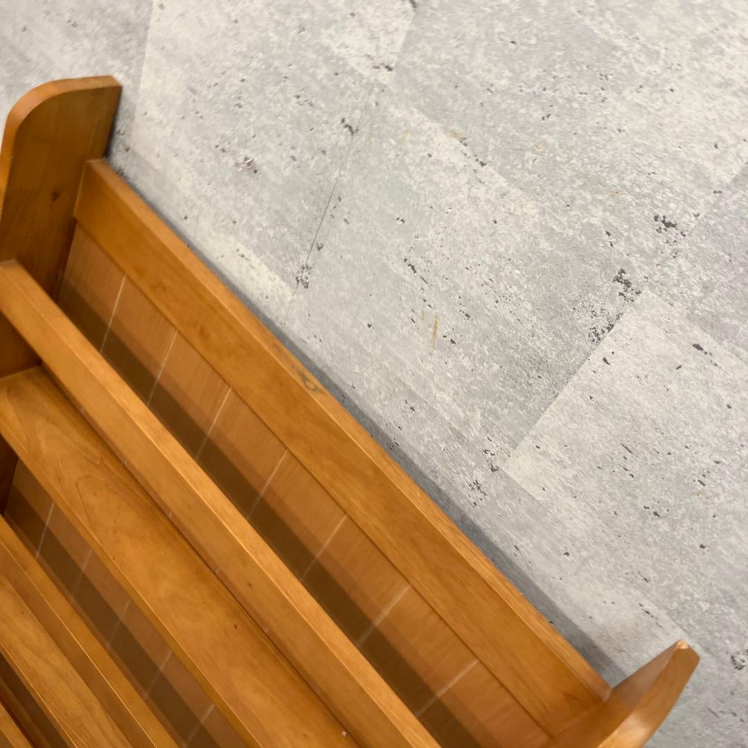 北欧レトロ 木製飾り棚 3段 立て掛け ブックスタンド 本立て 飾り棚 古家具