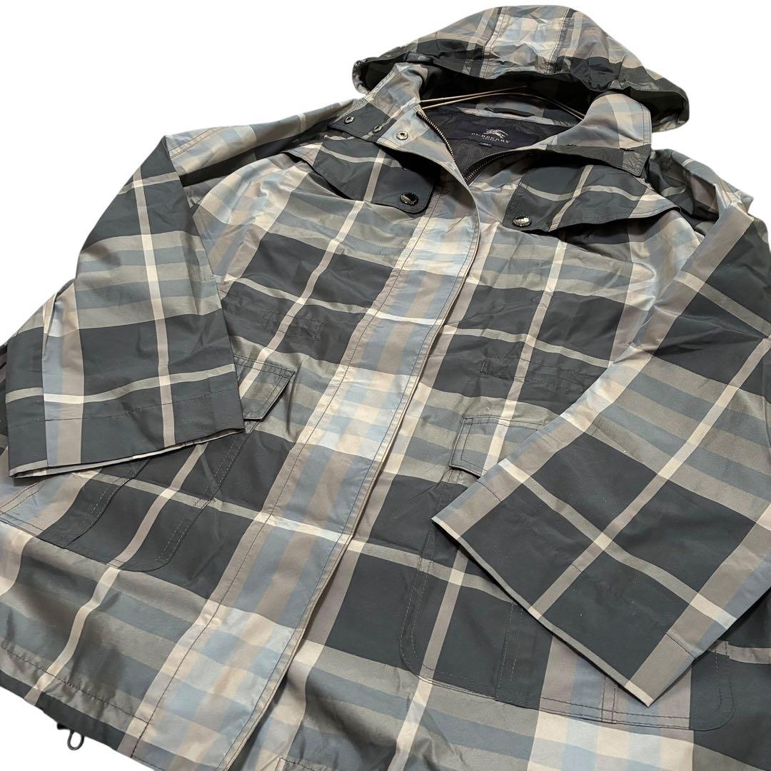 【希少美品】バーバリーロンドン　レインコート　ポリエステル　ノバチェック　44