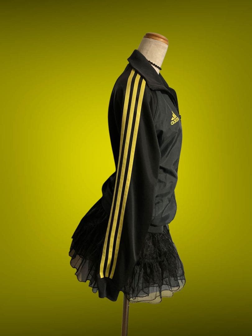 レアadidas平成ギャルy2kパンク古着屋フェアリーグランジトラックゴールド姫
