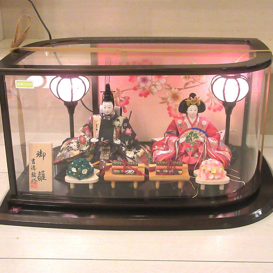 ★美品★雛飾り★衣裳着親玉ケース入り★芥子2人★吉徳監修★箱付き★