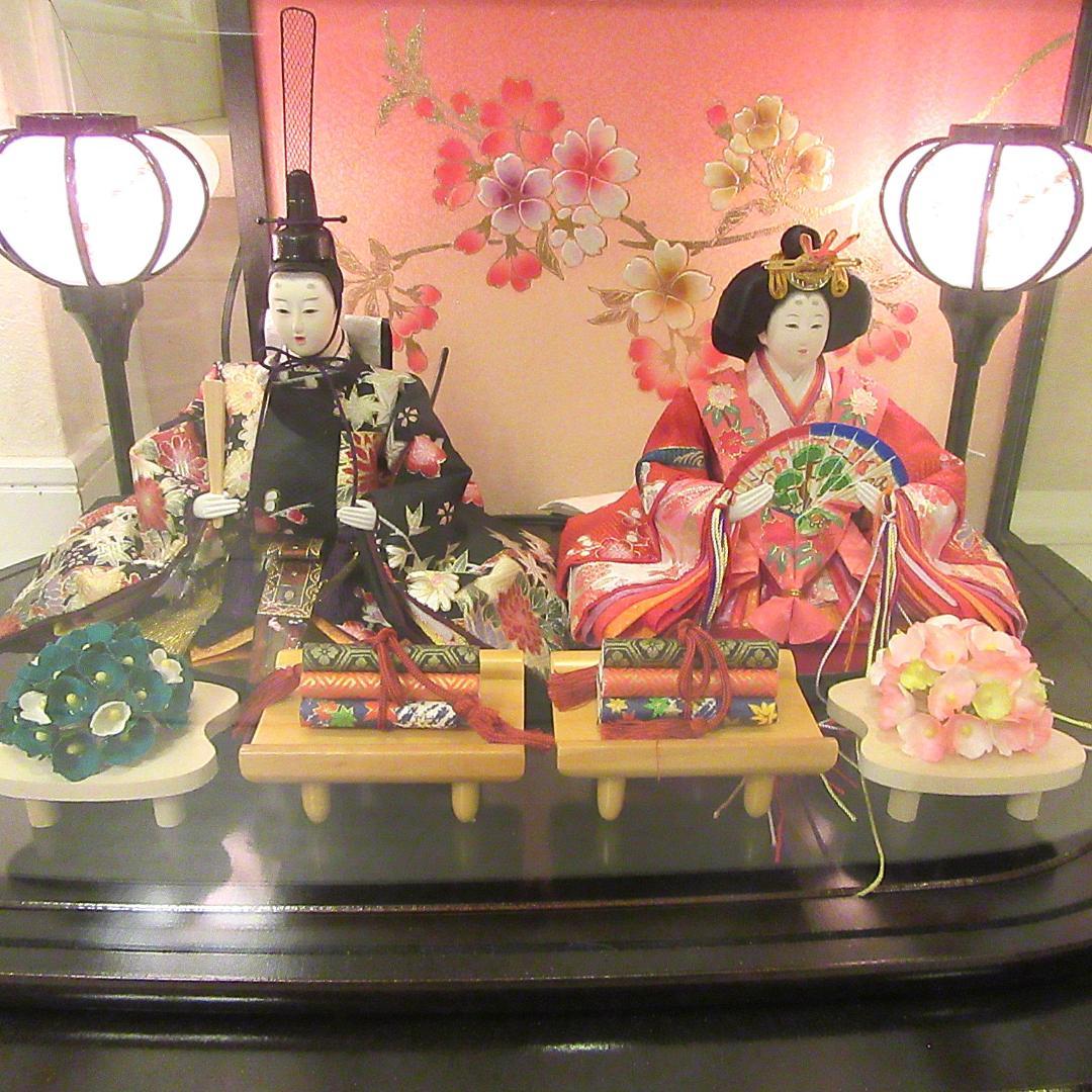 ★美品★雛飾り★衣裳着親玉ケース入り★芥子2人★吉徳監修★箱付き★