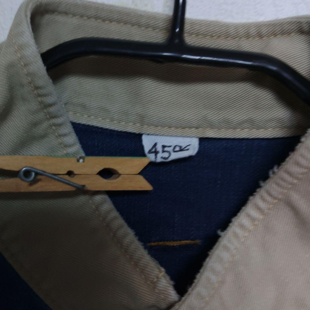 45R麦サテン×チノのヨットマンドレス（インディゴ加工）デニムロングワンピース