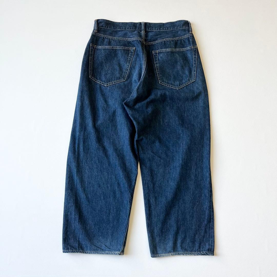 3217【美品】コモリ　ワイドパンツ　ワイドデニム　21年モデル インディゴ　S
