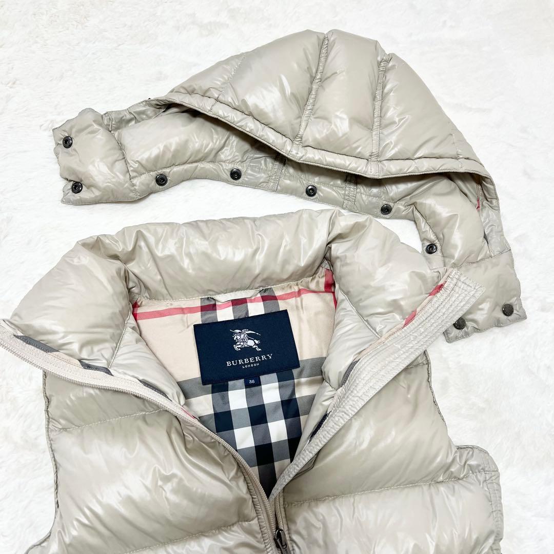 【メリーちゃん】バーバリー✨️ダウンベスト　ノバチェック　ハンガリーグース