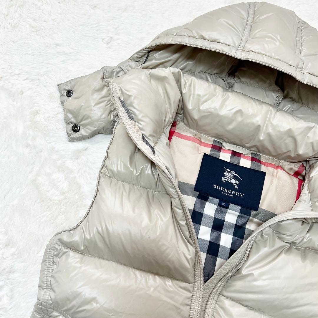 【メリーちゃん】バーバリー✨️ダウンベスト　ノバチェック　ハンガリーグース