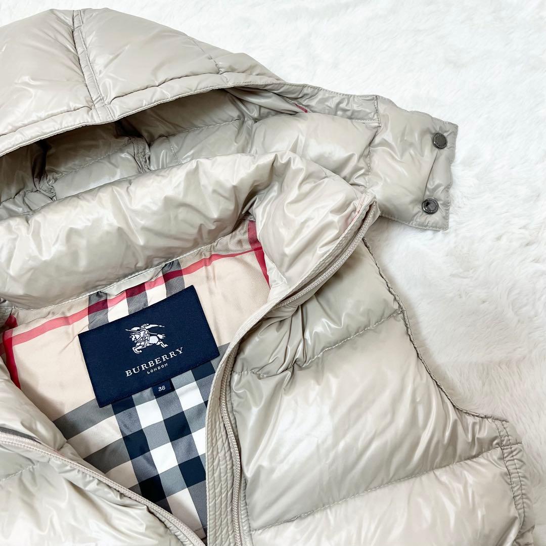 【メリーちゃん】バーバリー✨️ダウンベスト　ノバチェック　ハンガリーグース