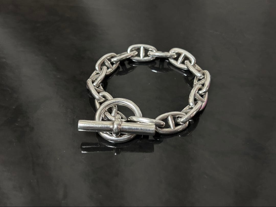 シルバー925アンカーチェーンブレスレットシェーヌダンクルMM