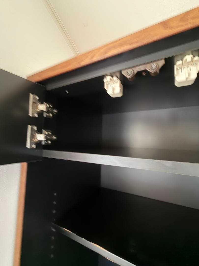 シギヤマ家具工業　ウォールナット突板　食器棚　レンジボード　炊飯器スペースあり