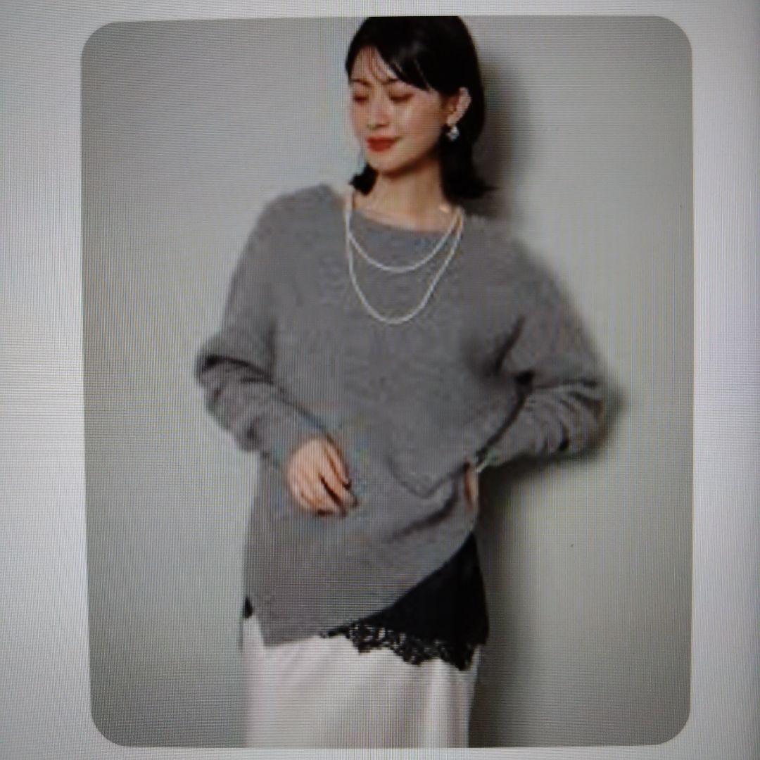 ちーちゃん　Arpegestory FUR2WAYロングニット　茶色