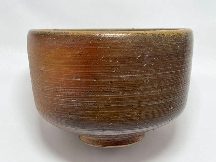 山本陶秀　備前焼茶碗　人間国宝　無傷　未使用品　抹茶茶碗　茶道具　共箱　在印