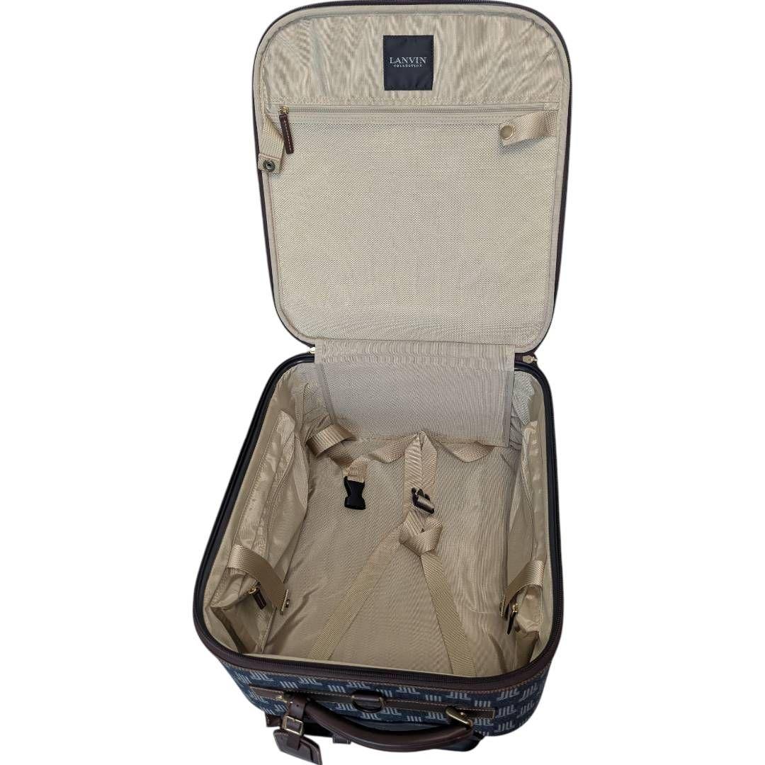 極美品☆激レア☆ランバン　キャリーバッグ　モノグラム　総柄　レザー