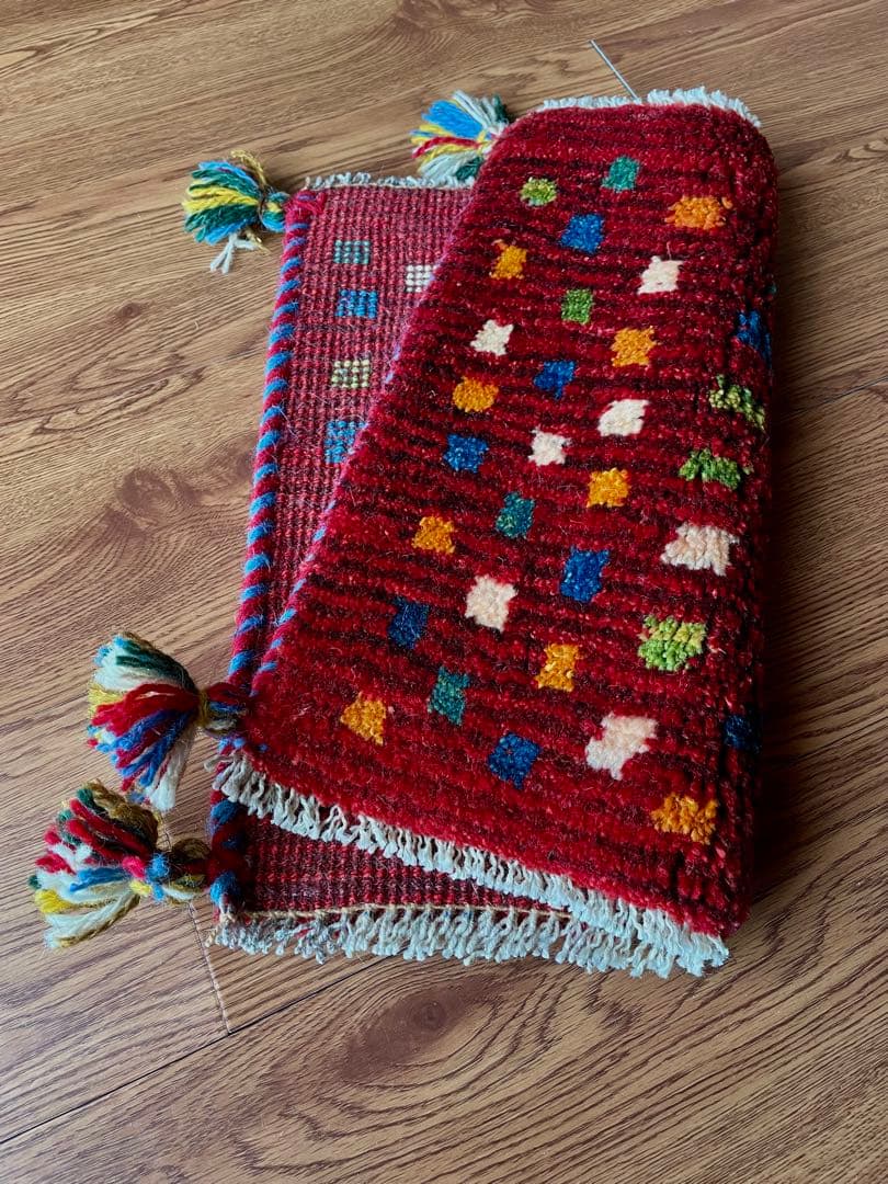 ペルシャギャッベ (ギャベ) チェアマット 椅子の座布団 No.11399