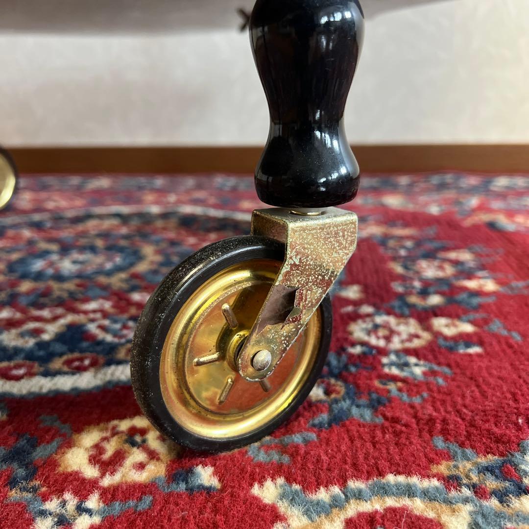 イタリア製　象嵌アンティーク家具　キッチンワゴン　サイドワゴン　キャスターワゴン