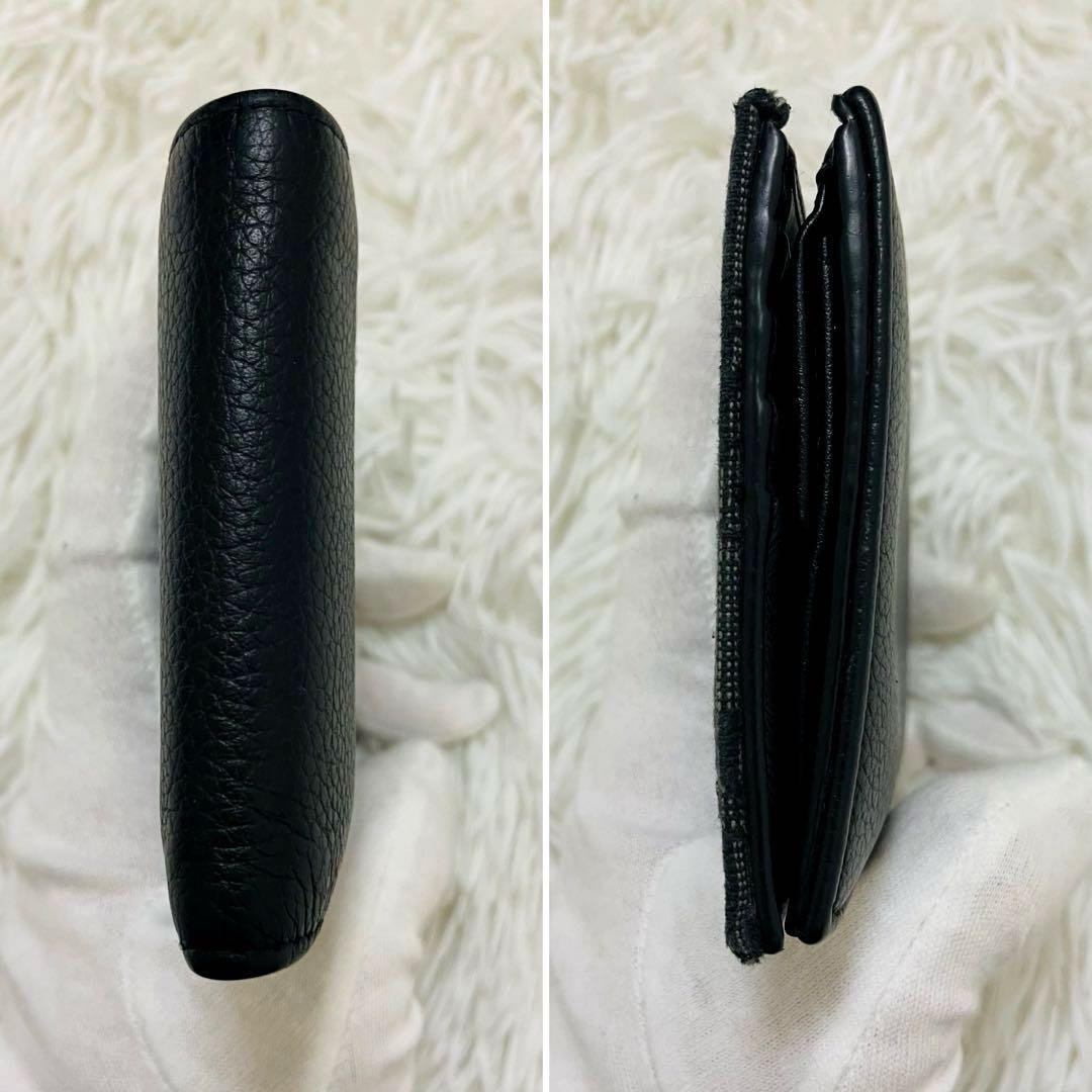 極美✨ディオール 二つ折り財布 オブリーク サドル レザー 黒 新作