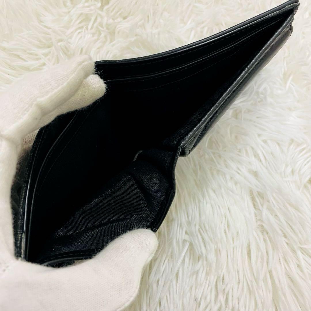 極美✨ディオール 二つ折り財布 オブリーク サドル レザー 黒 新作