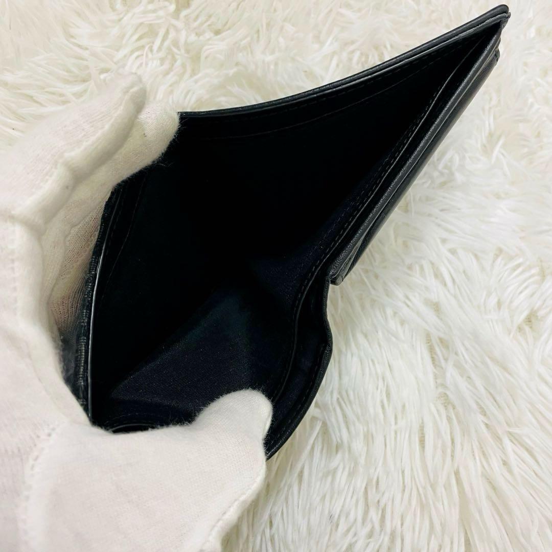 極美✨ディオール 二つ折り財布 オブリーク サドル レザー 黒 新作
