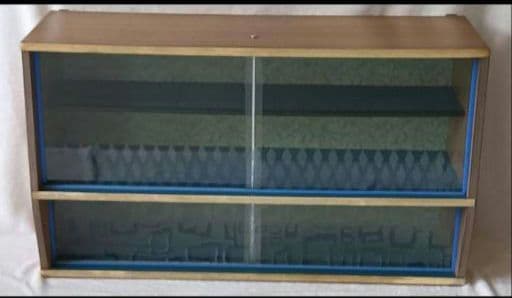 飾り棚　昭和レトロ　アンティーク家具　木製ショーケース　古家具　レトロ家具