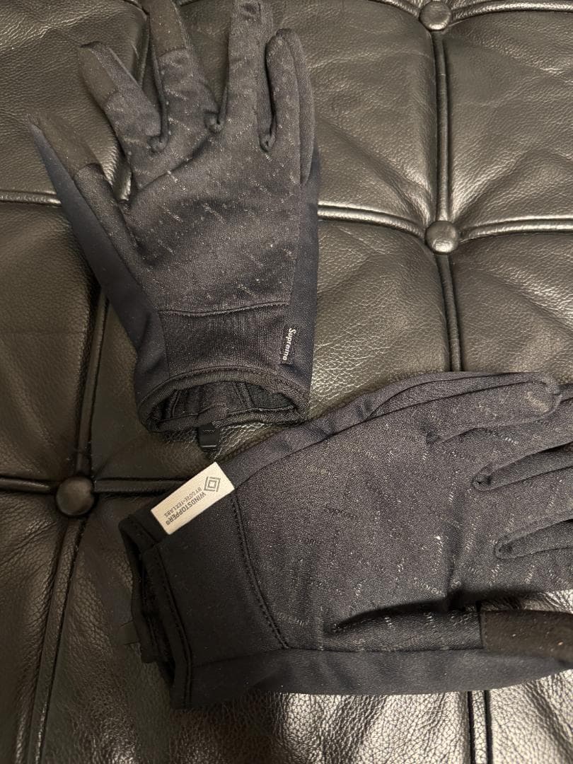 美品 黒 サイズS SUPREME WINDSTOPPER Zip Gloves