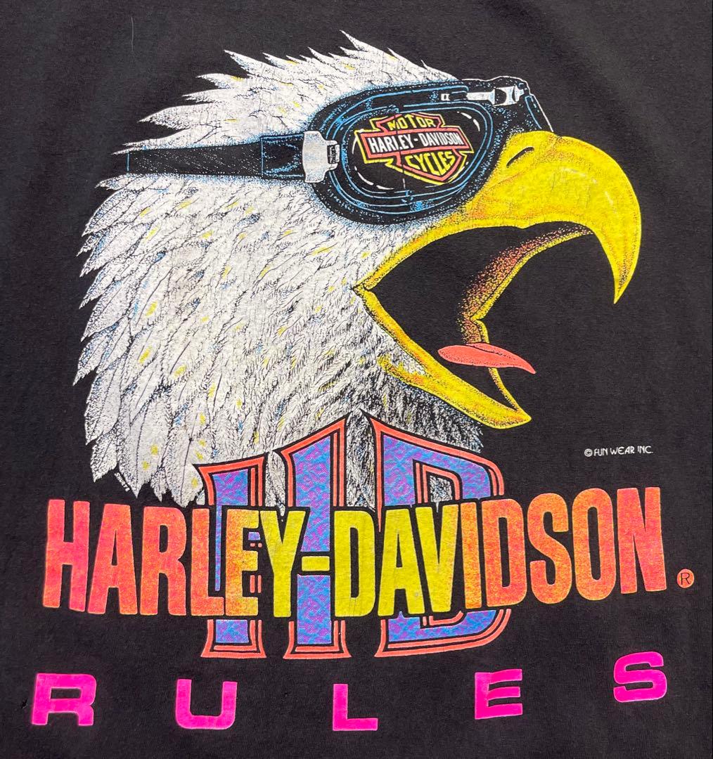 HARLEY-DAVIDSON ゴーグルイーグルデザイン Tシャツ