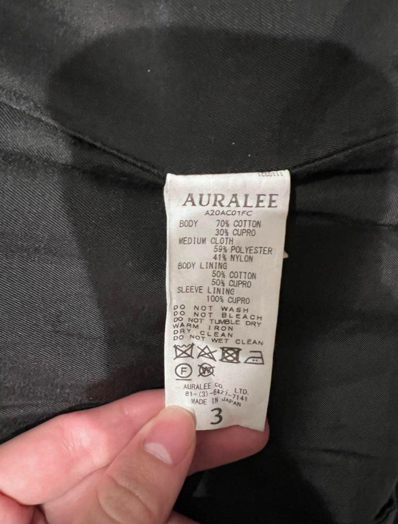 ジャケット・アウター 20ss AURALEE Finx big trench coat size:3