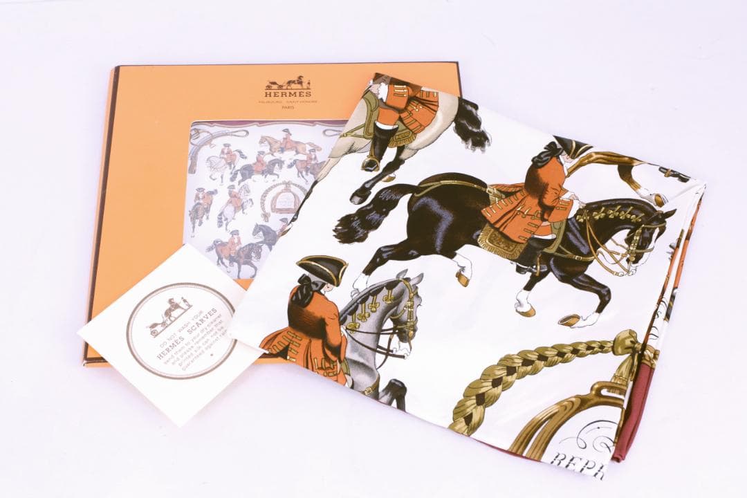 ◎Hermès エルメス スカーフ カレ90 乗馬 シルク 大判