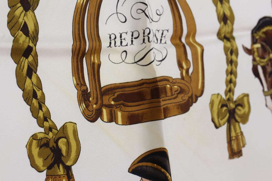 ◎Hermès エルメス スカーフ カレ90 乗馬 シルク 大判