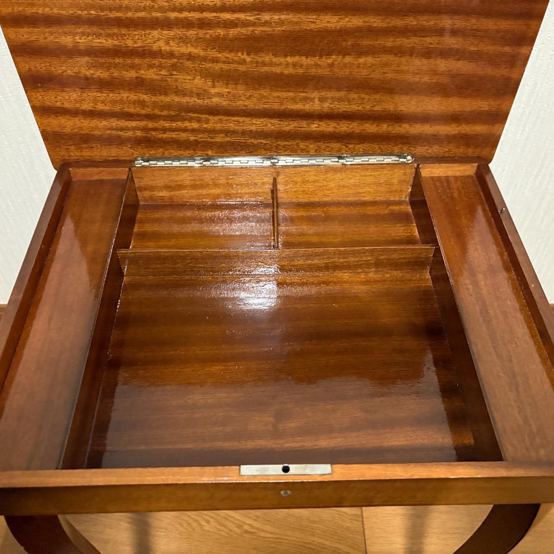 イタリア製 オルゴール付 象嵌細工サイドテーブル 帰れソレントへ アンティーク