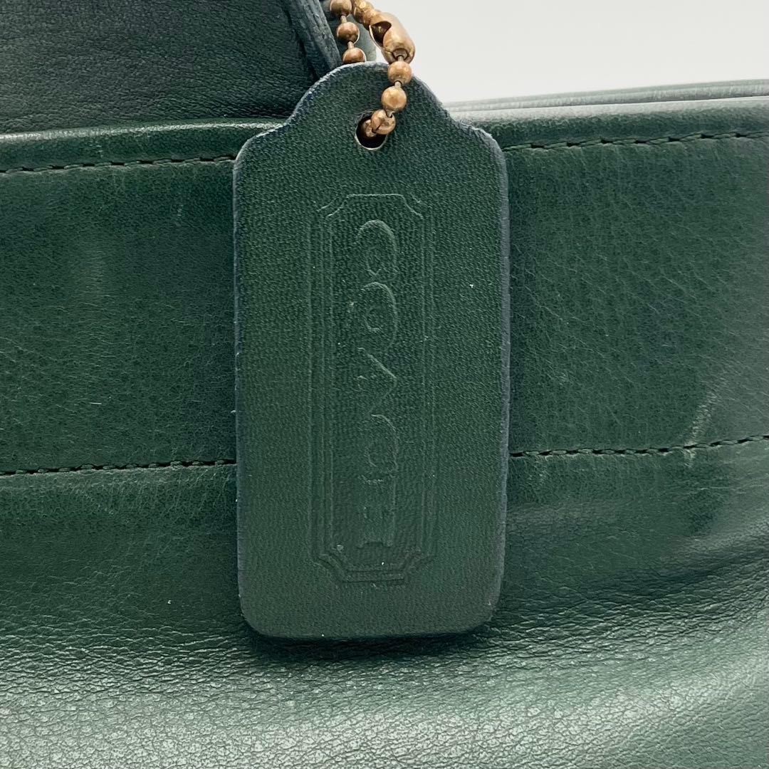 希少 オールドコーチ トートバッグ グリーン グラブタンレザー A4可 4140