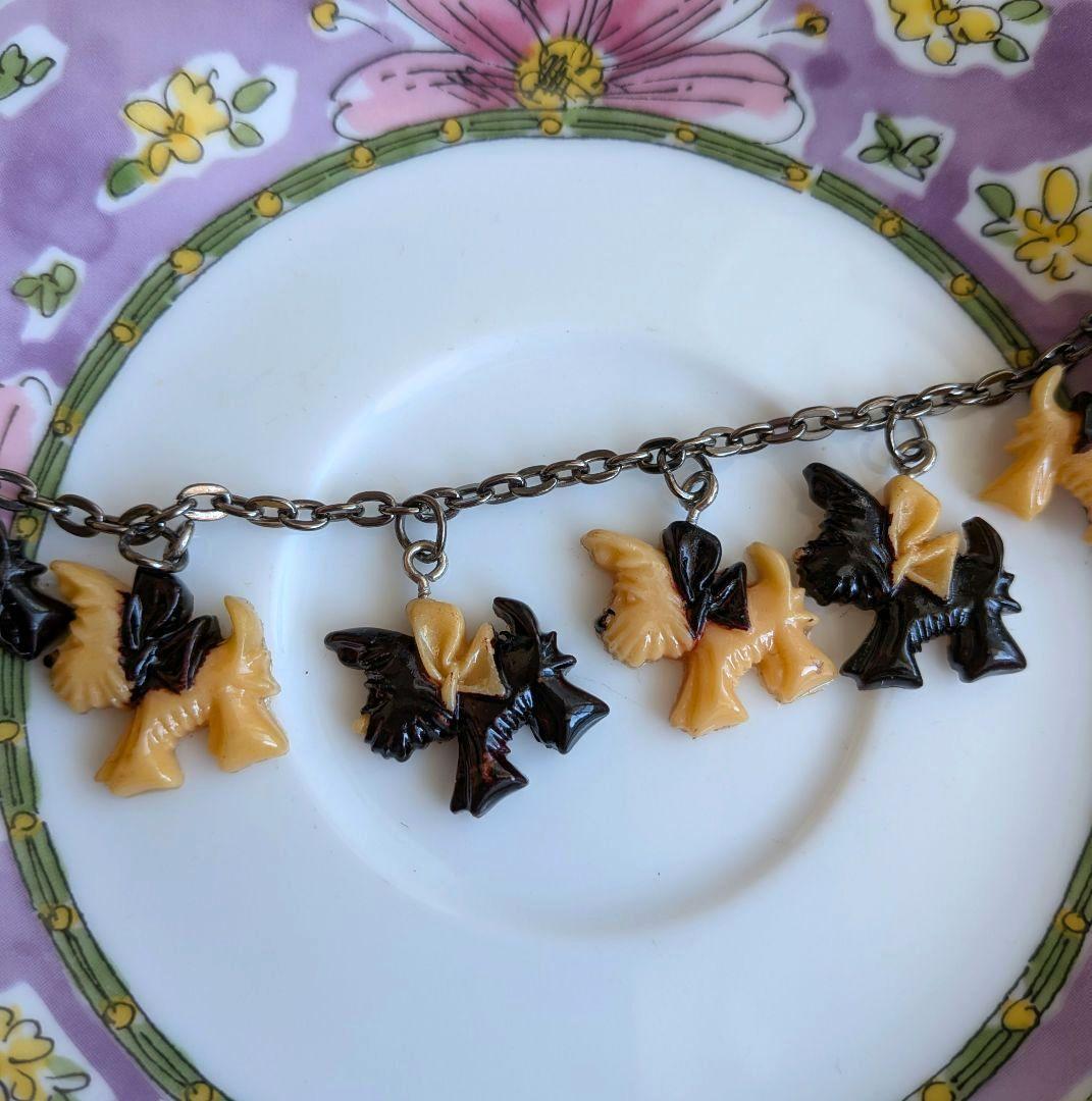 ベークライト テリア犬 ブラウンとベージュ ブレスレット ヴィンテージ 希少