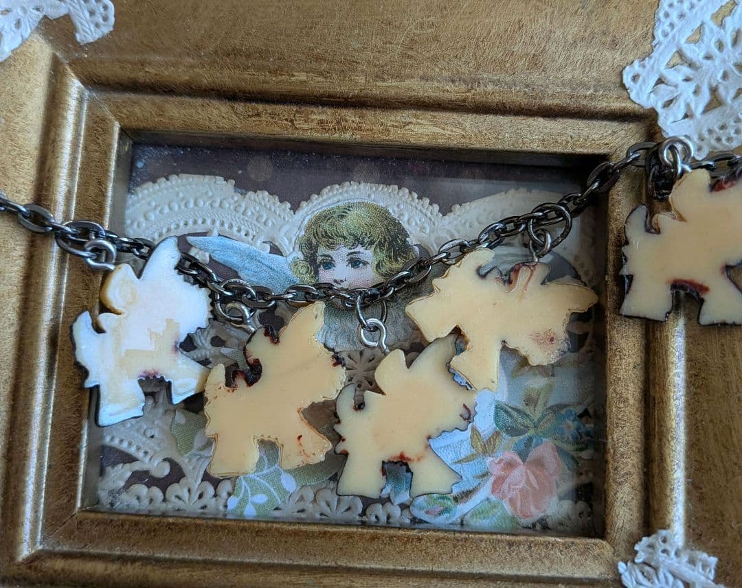 ベークライト テリア犬 ブラウンとベージュ ブレスレット ヴィンテージ 希少