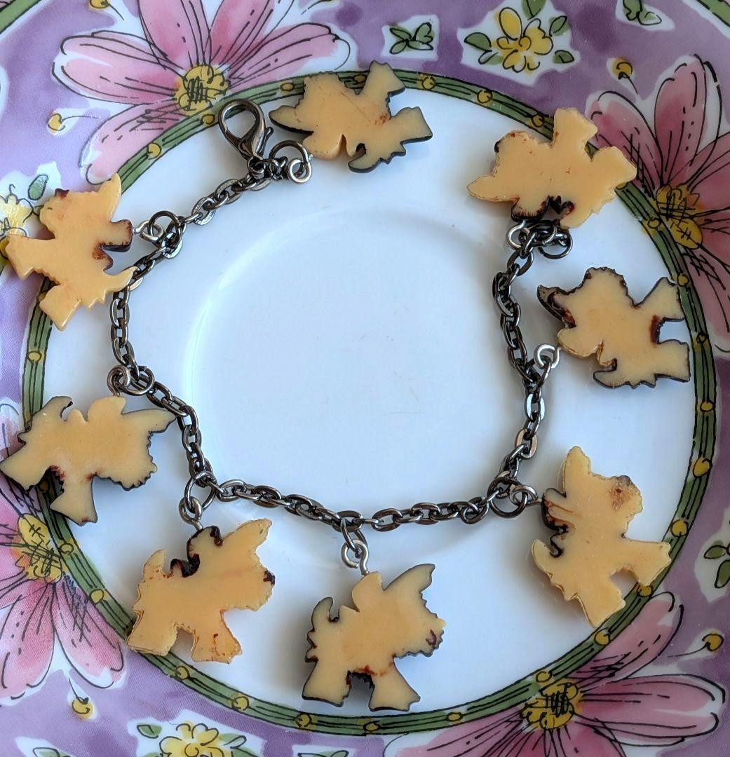 ベークライト テリア犬 ブラウンとベージュ ブレスレット ヴィンテージ 希少