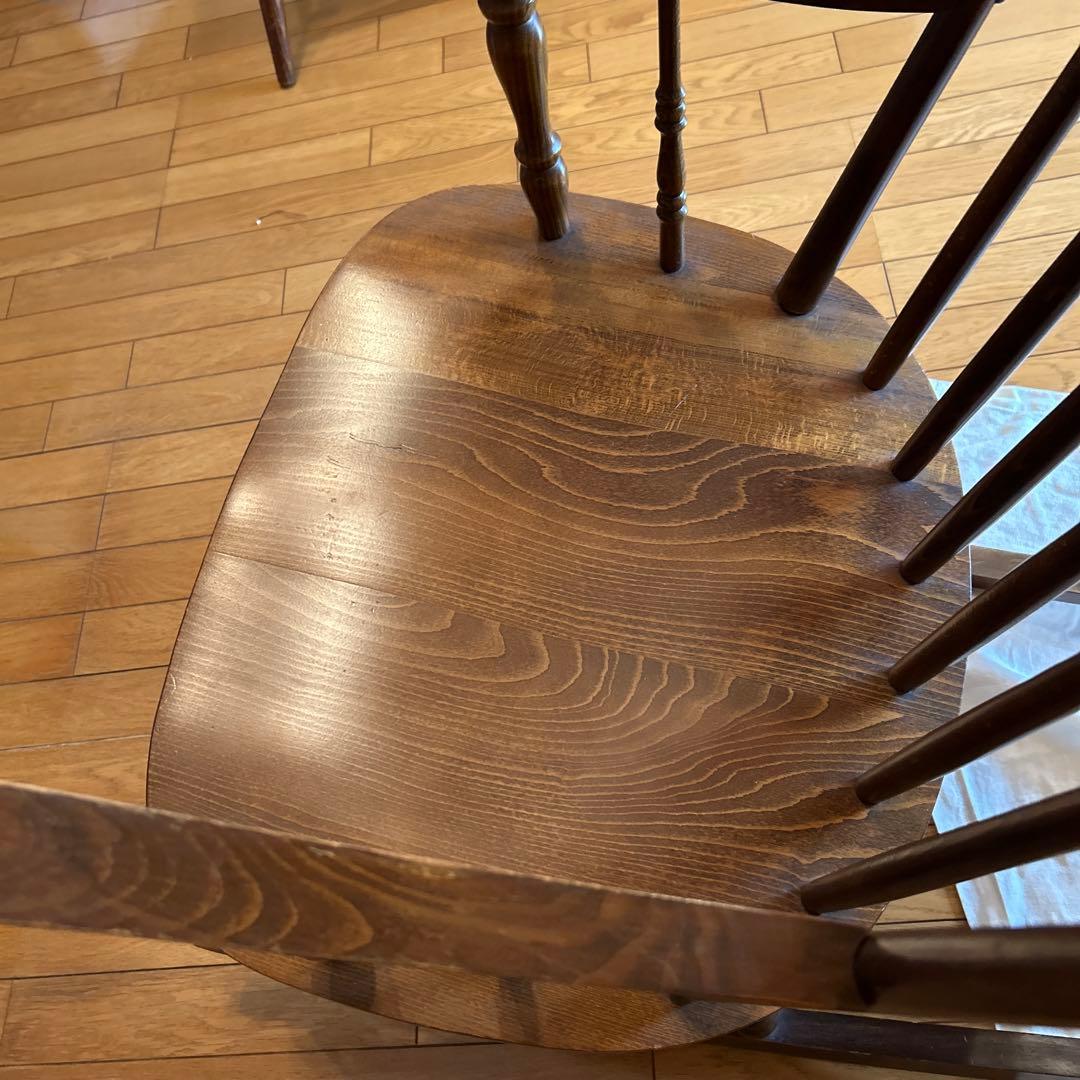 柏木工 （カシワ）ロッキングチェア キズ スレありますが艶と味あります