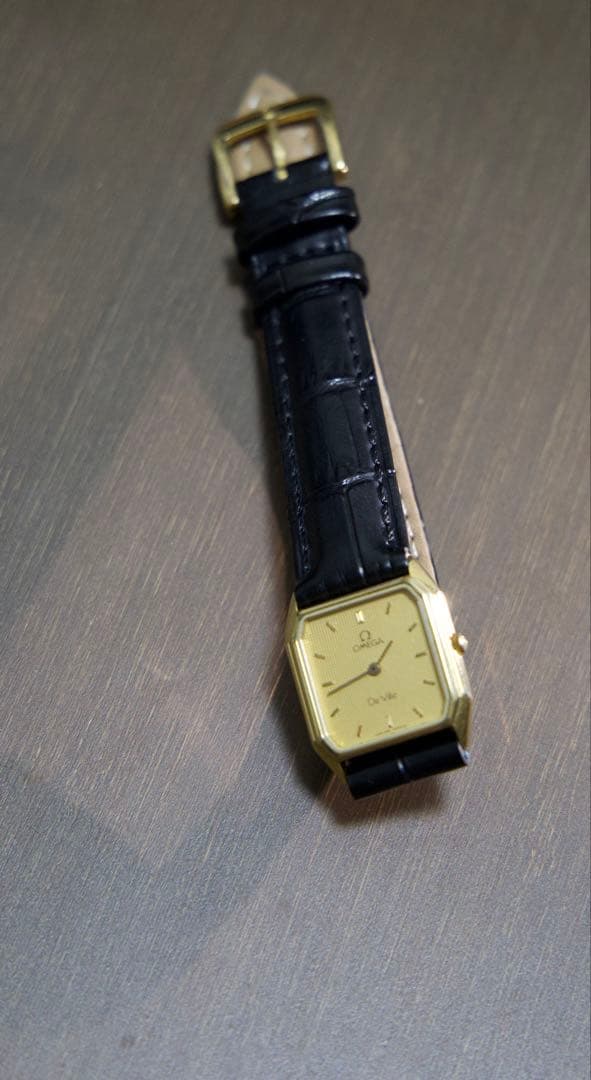 OMEGA De Ville クォーツ腕時計 ゴールド/ブラック